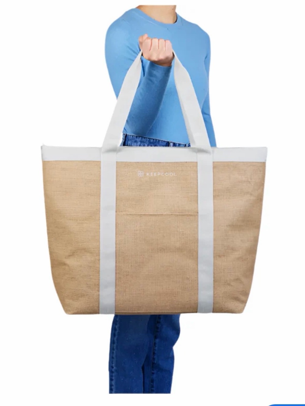 Keepcool Burlap Insulated Tote